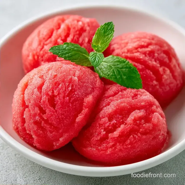 Fresh Watermelon Sorbet: Refreshing and Icy