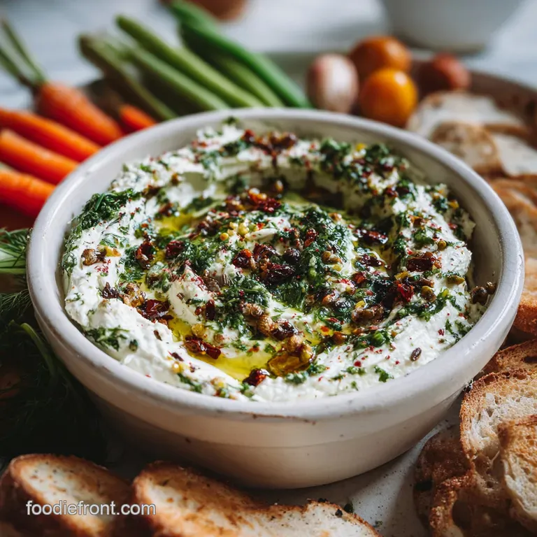 Vegetable Dip Recipe with Garlic and Herbs