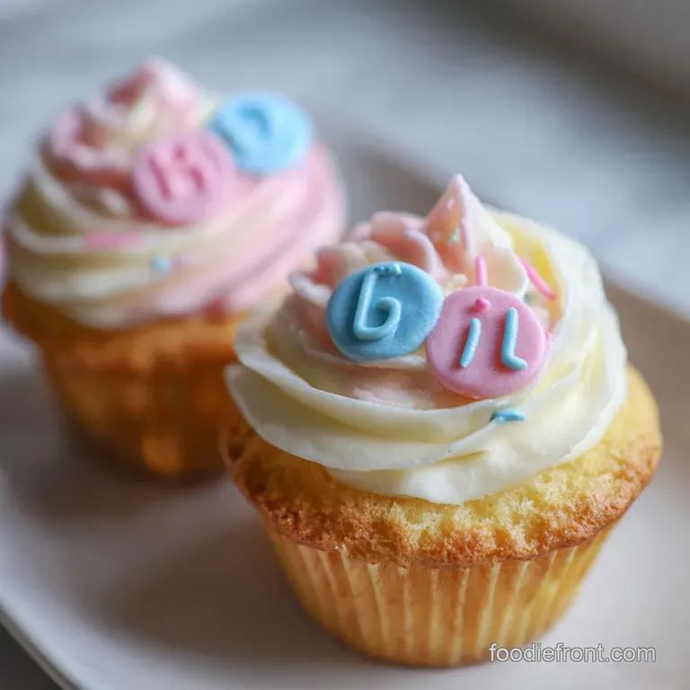 Gender Announcement Cupcakes