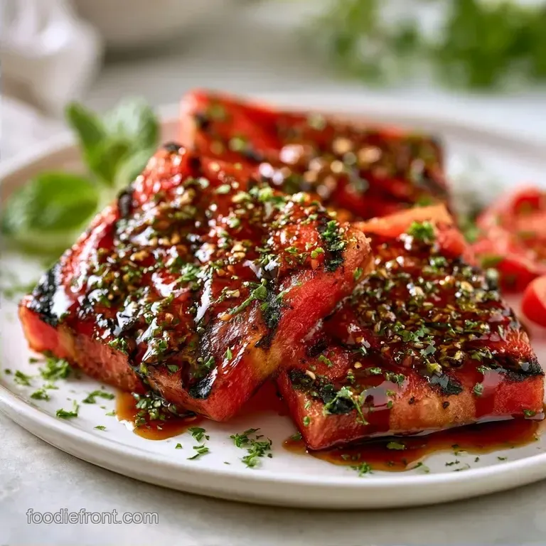 Grilled Watermelon Steaks with Balsamic Glaze