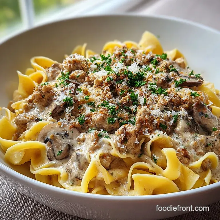 Healthy Ground Turkey Stroganoff Recipe