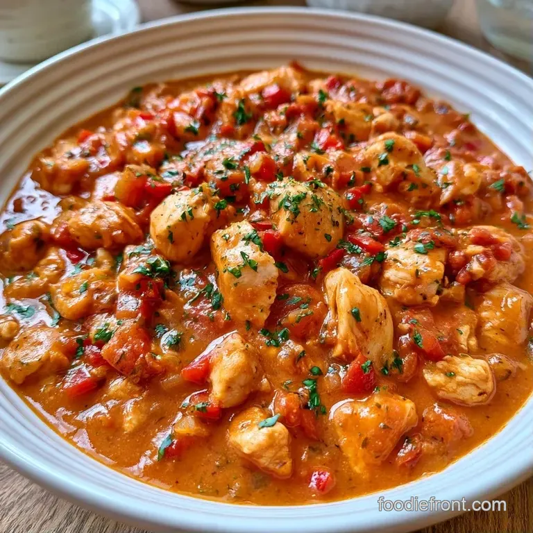 A white ceramic bowl filled with chunky stew, topped with a dollop of cool sour cream and a sprinkle of cheddar cheese.