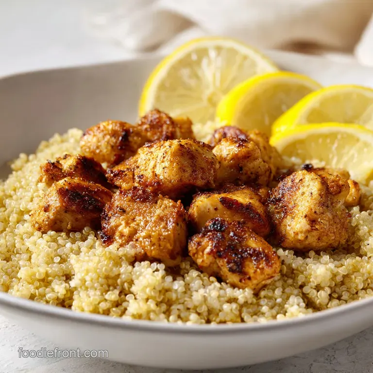 High Protein Lunch Bowl: Lemon Garlic Chicken