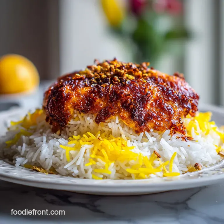 Iranian Food Recipe with Saffron Rice: Crispy Tahdig