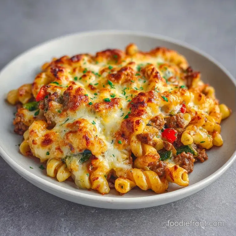 Steaming pasta swirls in a white bowl, topped with melted parmesan cheese and a fresh, vibrant basil leaf.