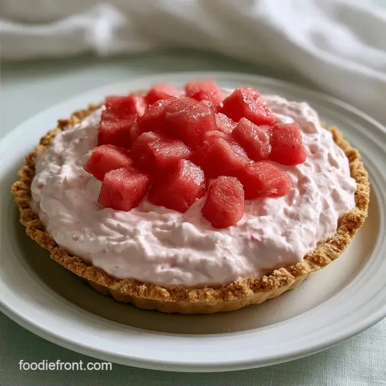No Bake Watermelon Pie with Cream Cheese