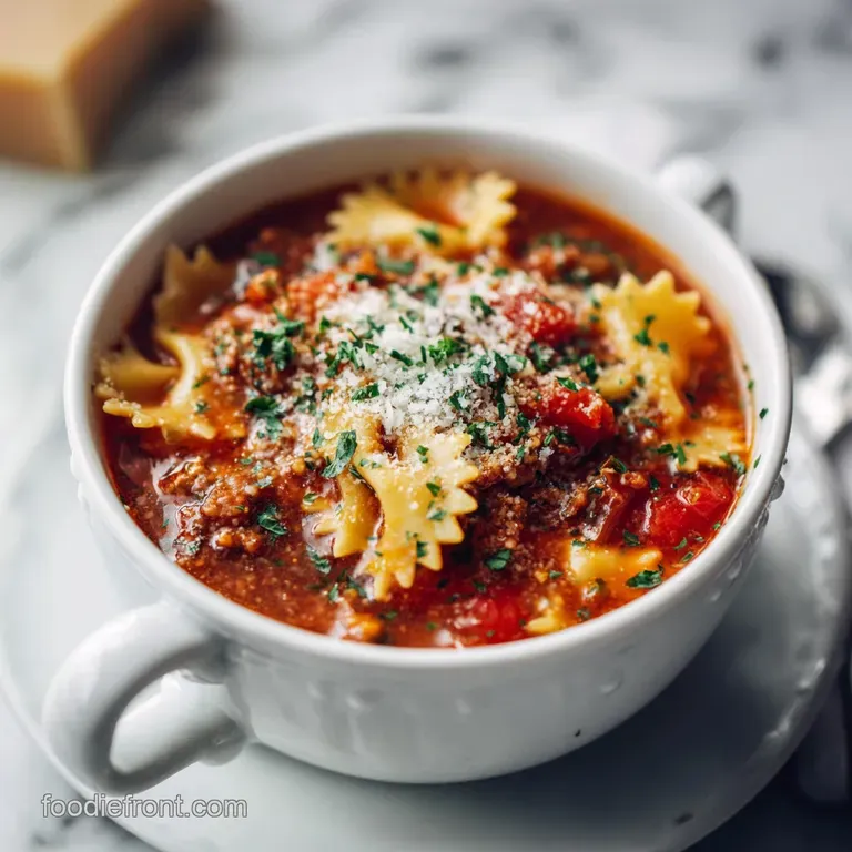 Mouthwatering One Pot Lasagna Soup