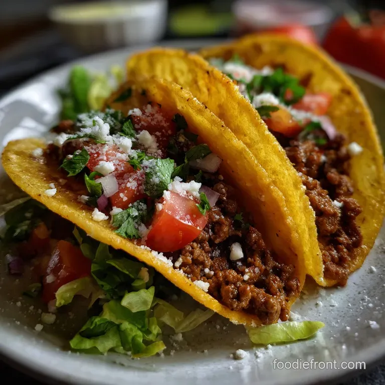 Quick Ground Beef Tacos Recipe with Glossy Sauce