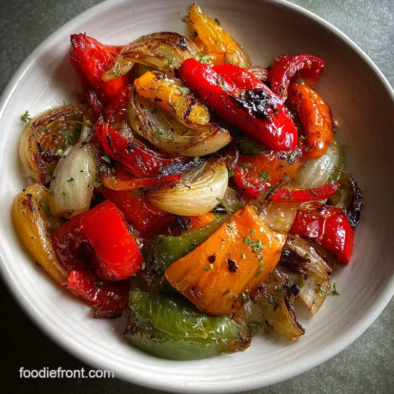 Bake Onions and Peppers: Charred and Velvety