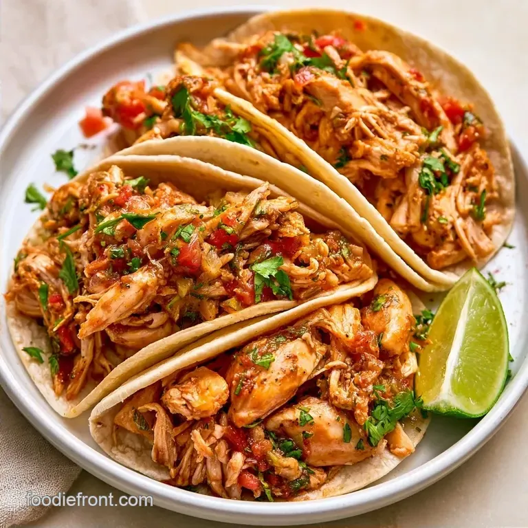 Slow Cooker Chicken Tacos with Salsa
