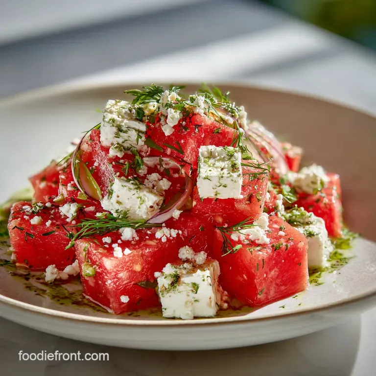 Summer Salad Recipe with Watermelon and Feta