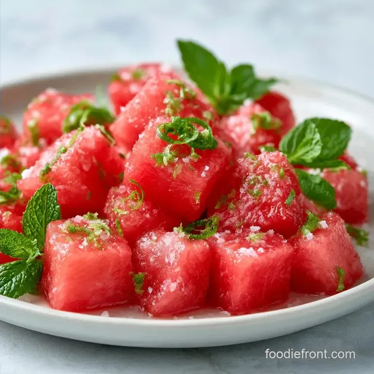 Zesty Lime & Mint Watermelon Bites in 10 Minutes