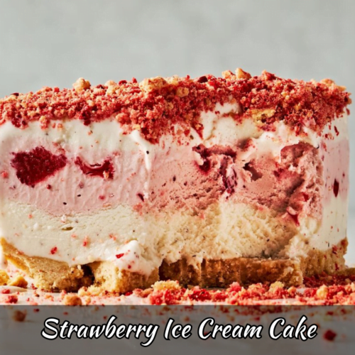 strawberry ice cream cake