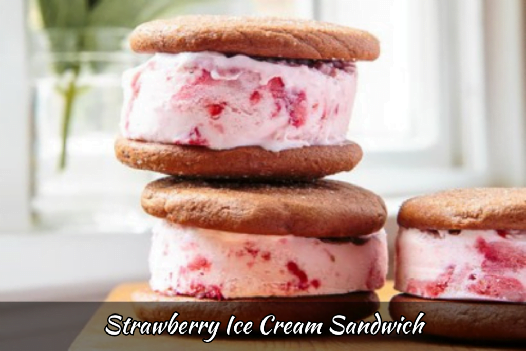 strawberry ice cream sandwich