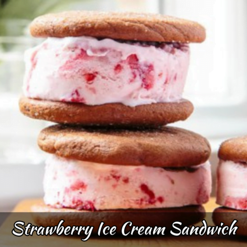 strawberry ice cream sandwich