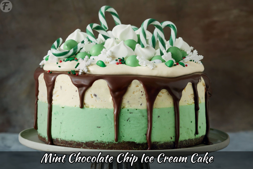 Mint Chocolate Chip Ice Cream Cake